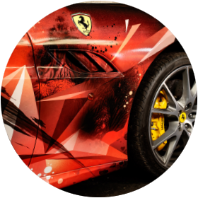 FolieDK indpakning af Ferrari California i samarbejde med Kunstneren Michael B.
